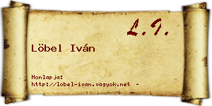 Löbel Iván névjegykártya